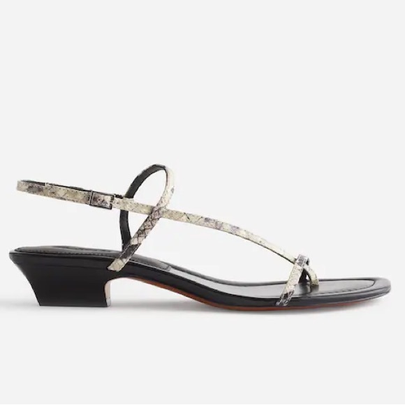 Madewell The Maycie Asymmetric T-Strap Sandal in Birch White Multi Size 6 - Picture 1 of 12